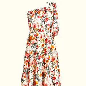 J. Crew One-Shoulder Floral Print